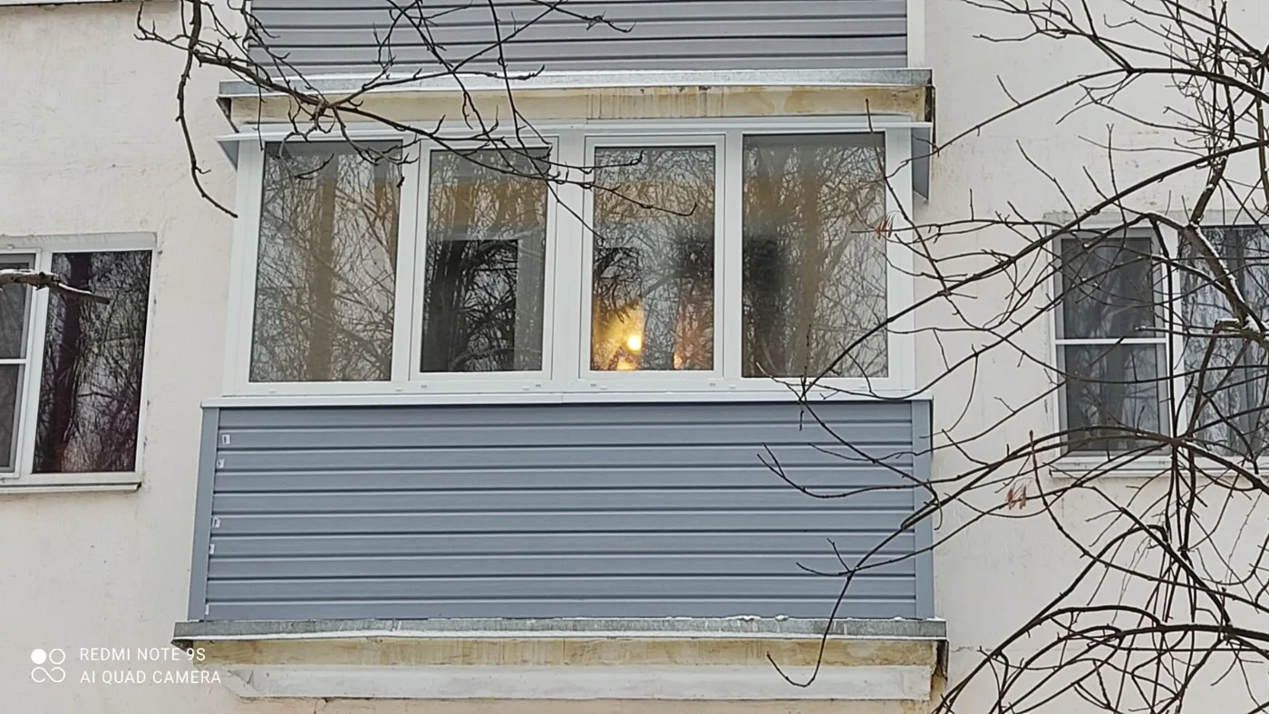Балконные рамы, вид снаружи