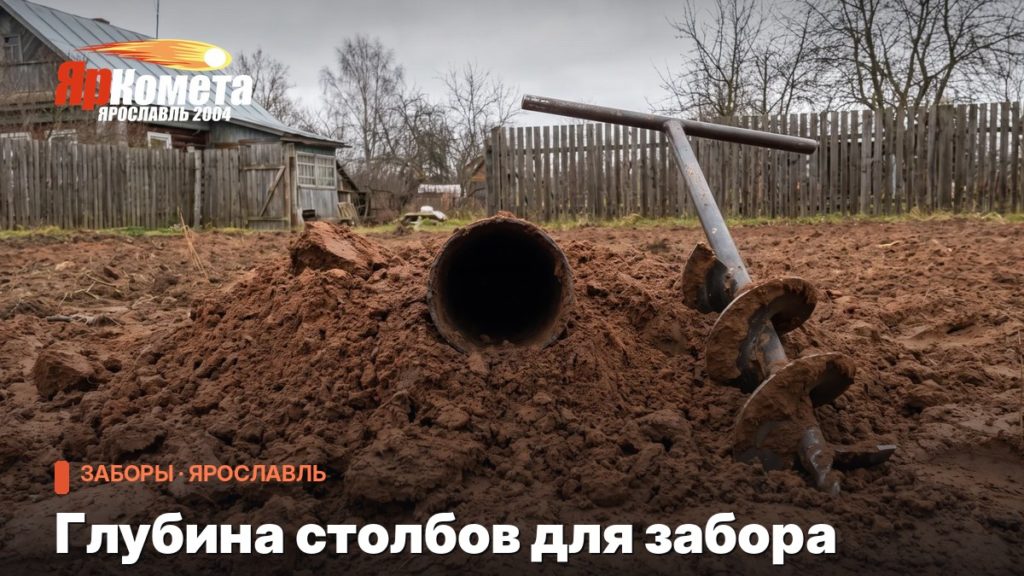 Глубина столбов для забора: как не дать пучению вытолкнуть опоры