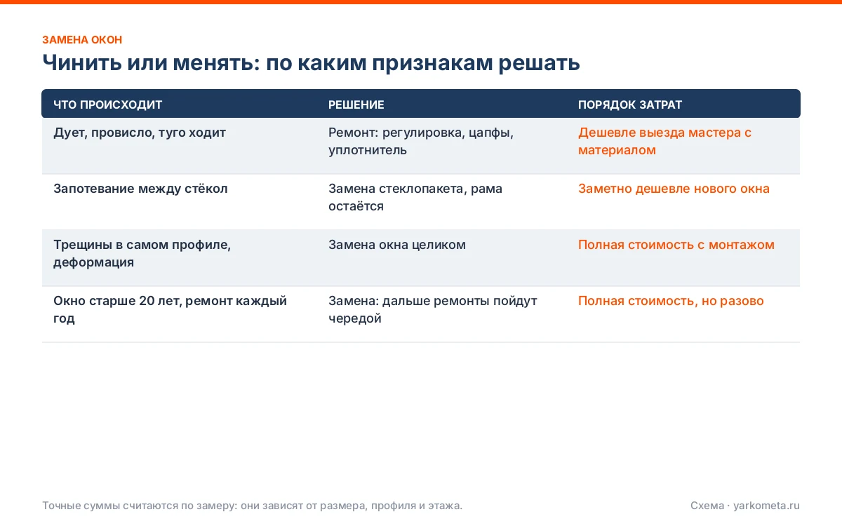 Чинить или менять: по каким признакам решать
