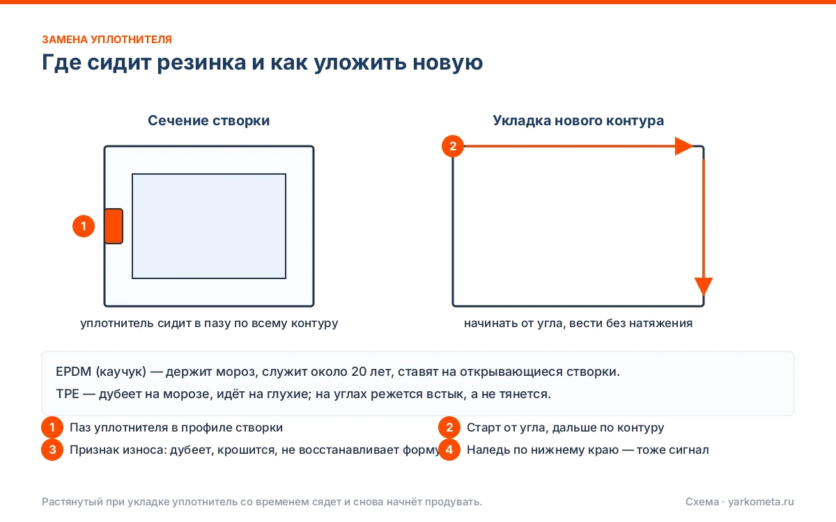 Где сидит резинка и как уложить новую